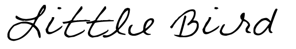 Little Bird font preview